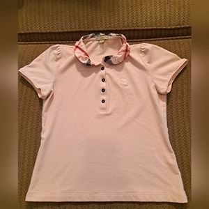 Burberry Brit Light Pink Ruffled Collar Polo